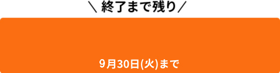 終了まであと 2025年9月30日（火）まで