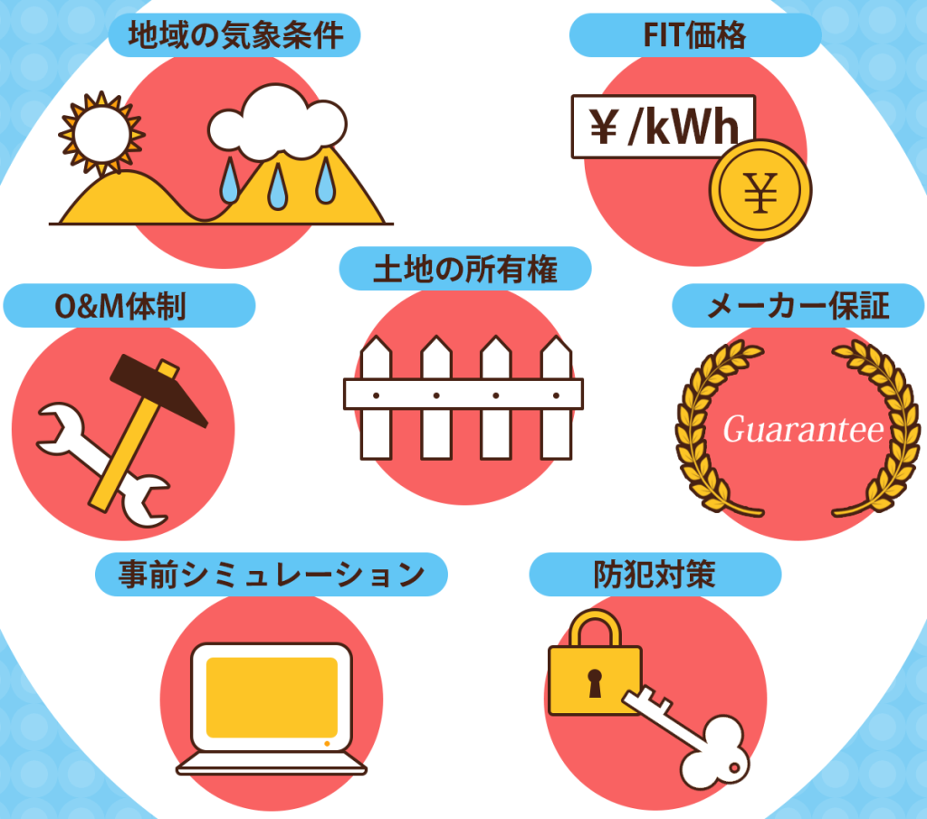 太陽光発電の物件を選ぶ際のポイント7つ